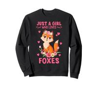 Just A Girl Who Loves Foxes Funny Cute Fox Girl Woman Sudadera