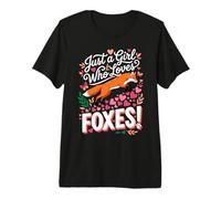 Just a Girl Who Loves Foxes! Sweet Woodland Wildlife Camiseta Premium