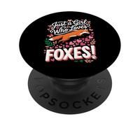 Just a Girl Who Loves Foxes! Sweet Woodland Wildlife PopSockets PopGrip Adhesivo