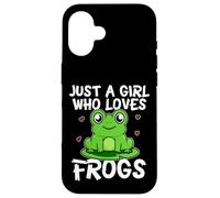 Just A Girl Who Loves Frogs Divertido Disfraz de Rana Carcasa para iPhone 16