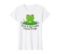 Just A Girl Who Loves Frogs Lindo Regalo Kawaii para Mujeres y niñas Camiseta