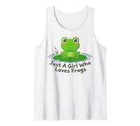 Just A Girl Who Loves Frogs Lindo Regalo Kawaii para Mujeres y niñas Camiseta sin Mangas