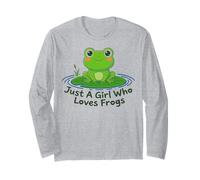 Just A Girl Who Loves Frogs Lindo Regalo Kawaii para Mujeres y niñas Manga Larga