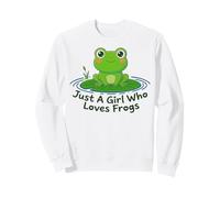 Just A Girl Who Loves Frogs Lindo Regalo Kawaii para Mujeres y niñas Sudadera