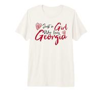 Just a Girl Who Loves Georgia Cute Women, Girls, Tween Camiseta Premium