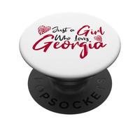Just a Girl Who Loves Georgia Cute Women, Girls, Tween PopSockets PopGrip Adhesivo