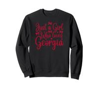 Just a Girl Who Loves Georgia Heart and Bows Fun and Cute Sudadera