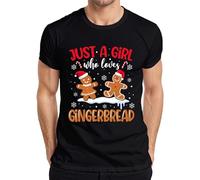 Just A Girl Who Loves Gingerbread - Camiseta de manga corta para hombre, Negro , M