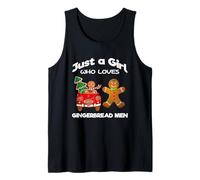 Just a Girl Who Loves Gingerbread Men Illustration Graphic Camiseta sin Mangas