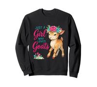 Just A Girl Who Loves Goats Goat Lover Granjero Mujeres Chicas Sudadera