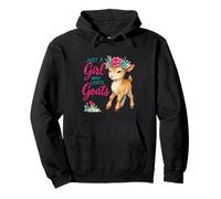 Just A Girl Who Loves Goats Goat Lover Granjero Mujeres Chicas Sudadera con Capucha