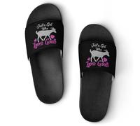 Just A Girl Who Loves Goats - Pantuflas de casa para hombre, sandalias de baño para ducha, Estilo:, 39 EU