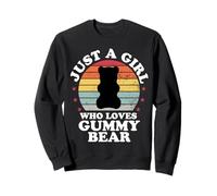 Just A Girl Who Loves Gummy Bear Funny Candy Girls Kid Sudadera