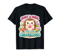 Just A Girl Who Loves Hedgehogs Owner Lover Cute Erinaceinae Camiseta