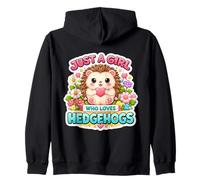 Just A Girl Who Loves Hedgehogs Owner Lover Cute Erinaceinae Sudadera con Capucha