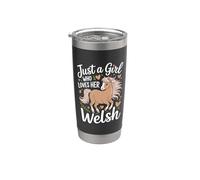 Just a Girl Who Loves Her Welsh Pony Caballo Vaso térmico de acero inoxidable de doble pared