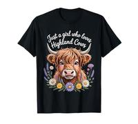 Just a Girl Who Loves Highland Cows Cute Farm Style Camiseta