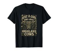Just A Girl Who Loves Highland Cows Mujeres Chicas Camiseta
