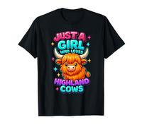 Just A Girl Who Loves Highland Cows Mujeres Chicas Camiseta