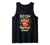 Just A Girl Who Loves Highland Cows Mujeres Chicas Camiseta sin Mangas