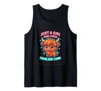 Just A Girl Who Loves Highland Cows Mujeres Chicas Camiseta sin Mangas