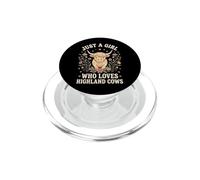 Just A Girl Who Loves Highland Cows Vaca Linda Niña PopSockets PopGrip para MagSafe