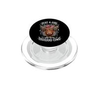 Just A Girl Who Loves Highland Cows Vaca Linda Niña PopSockets PopGrip para MagSafe