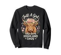 Just A Girl Who Loves Highland Cows Vaca Linda Niña Sudadera