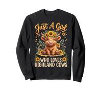 Just A Girl Who Loves Highland Cows Vaca Linda Niña Sudadera