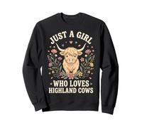 Just A Girl Who Loves Highland Cows Vaca Linda Niña Sudadera