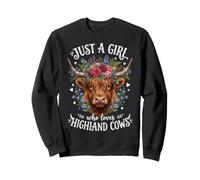 Just A Girl Who Loves Highland Cows Vaca Linda Niña Sudadera