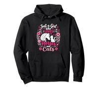 Just a Girl Who Loves Horses and Cats Cute Girl Horsing Farm Sudadera con Capucha