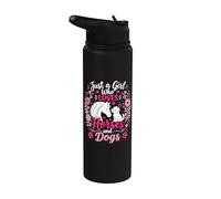 Just a Girl Who Loves Horses And Dods Cute Girl Horsing Farm Stainless Steel Insulated Water Bottle