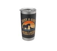 Just a Girl Who Loves Horses And Dods Farm Horsing For Girls Vaso térmico de acero inoxidable de doble pared