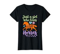Just A Girl Who Loves Horses Women Horse Lover Graphic Camiseta