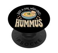 Just A Girl Who Loves Hummus PopSockets PopGrip Adhesivo
