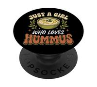Just A Girl Who Loves Hummus PopSockets PopGrip Adhesivo