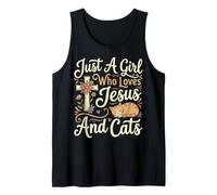 Just A Girl Who Loves Jesus and Cats Camiseta sin Mangas