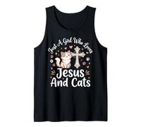 Just A Girl Who Loves Jesus and Cats Camiseta sin Mangas