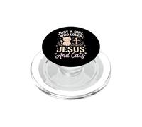 Just A Girl Who Loves Jesus and Cats PopSockets PopGrip para MagSafe