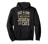 Just A Girl Who Loves Jesus and Cats Sudadera con Capucha