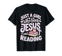 Just A Girl Who Loves Jesus and Reading Camiseta