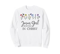 Just a Girl Who Loves Jesus Girls Christian Rooted in Christ Sudadera