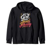 Just A Girl Who Loves Johnny T-Shirt Cute John Johnny Sudadera con Capucha