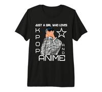 Just A Girl Who Loves K-Pop and Anime KPOP Camiseta Premium