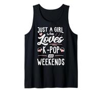 Just A Girl Who Loves K-Pop and Weekend Gift Women Camiseta sin Mangas