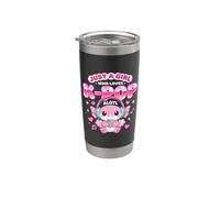 Just a Girl Who Loves K-Pop Axolotl Women K-Pop Music Vaso térmico de acero inoxidable de doble pared