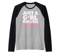 Just A Girl Who Loves K-Pop Camiseta Manga Raglan