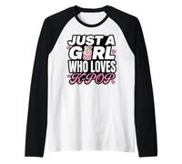 Just A Girl Who Loves K-Pop Camiseta Manga Raglan
