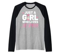 Just A Girl Who Loves K-Pop Camiseta Manga Raglan